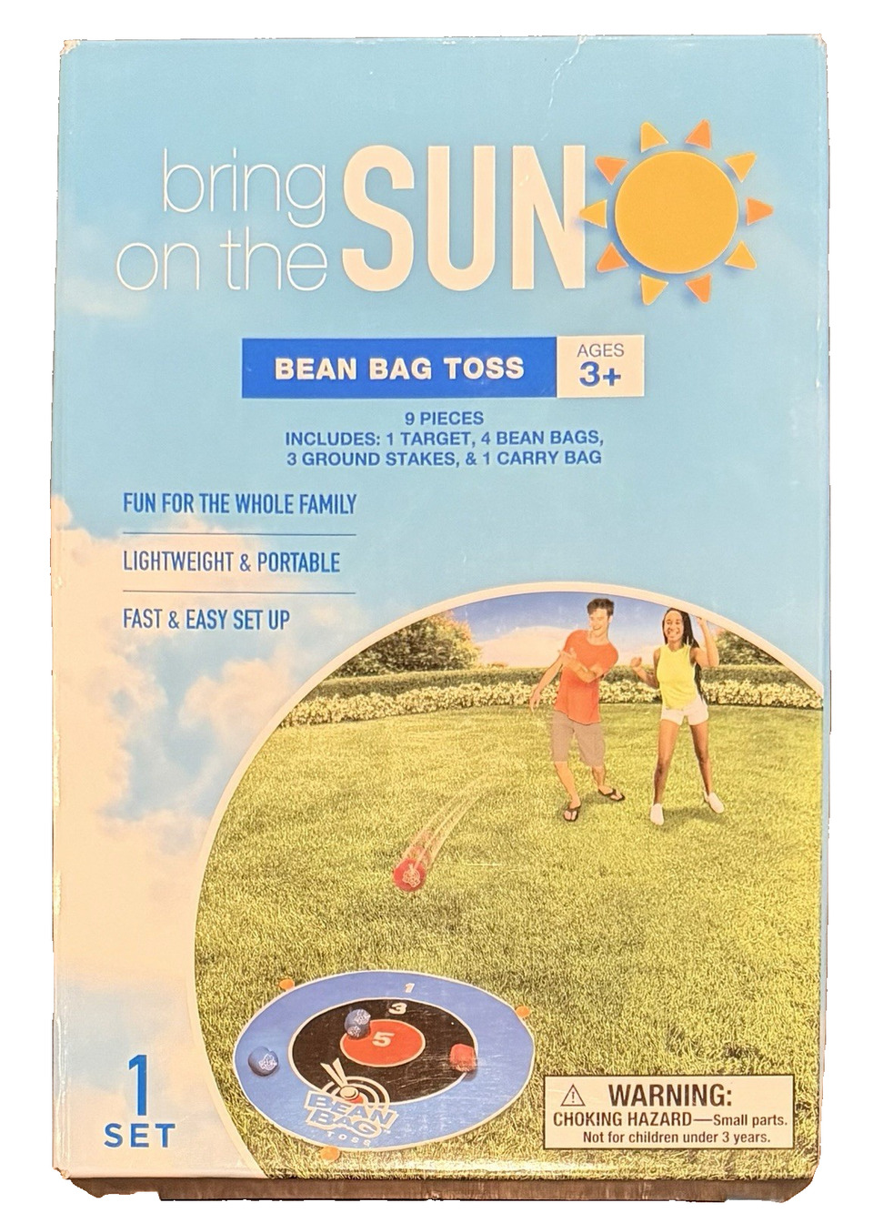 BEAN BAG TOSS Outdoor Games GAME BRING ON THE SUN AGES 3+ Kids Games Summer Fun